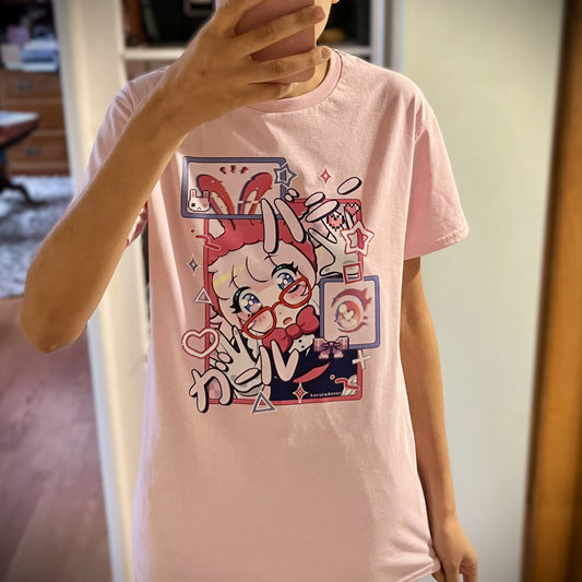 Limited Bunny Girl Pink Shirt 100% Cotton
