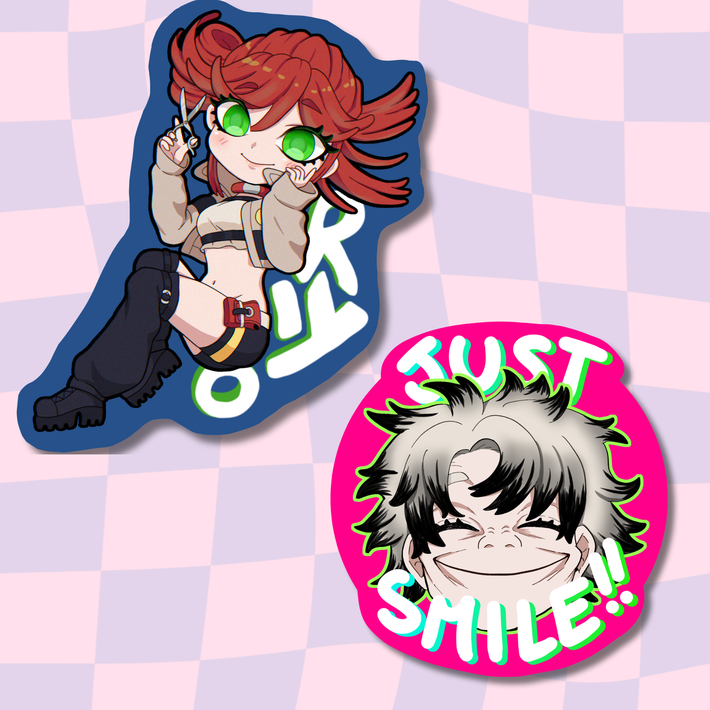 Gachiakuta Riyo and Rudo Stickers