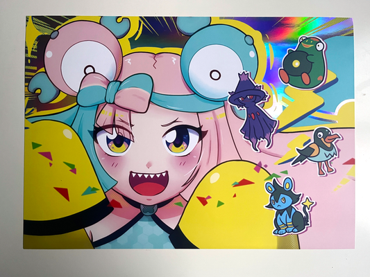 Iono A3 Poster with Holographic Rainbow Foil
