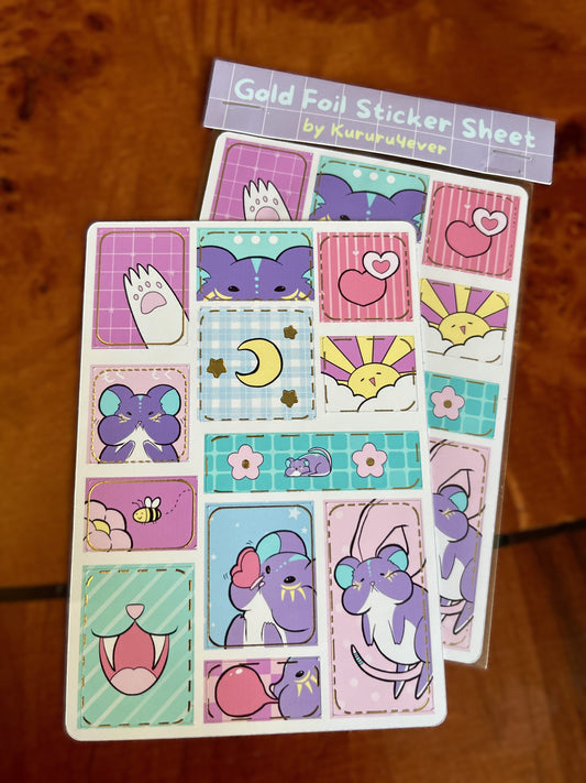 Mobo Gold Foil Sticker Sheet