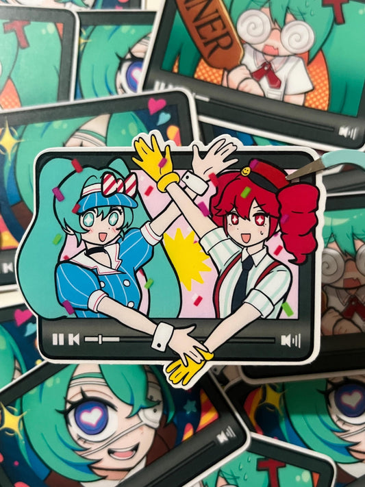 Vocaloid Songs Stickers Bundle - Mesmerizer, Monitoring & Confessions of a Rotten Girl (set of 3)