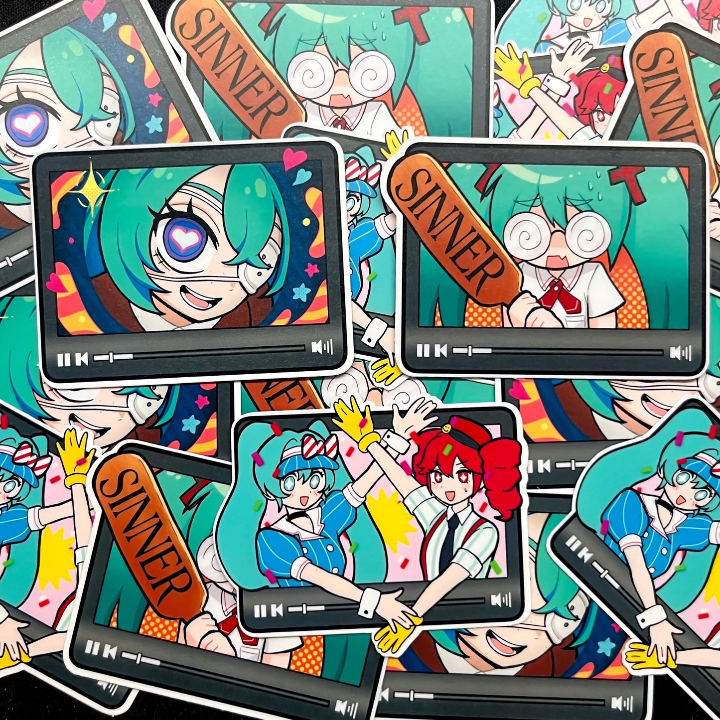 Vocaloid Songs Stickers Bundle - Mesmerizer, Monitoring & Confessions of a Rotten Girl (set of 3)