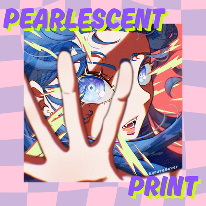 Pearlescent Print Blue Girl