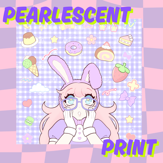 Pearlescent Print Bunny Girl