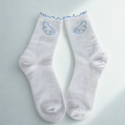 Angel Wings Crew Socks