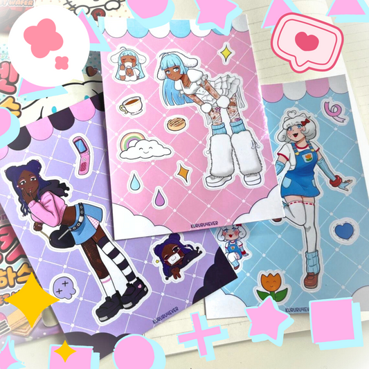 Cute Sanrio Inspired Sticker Sheets