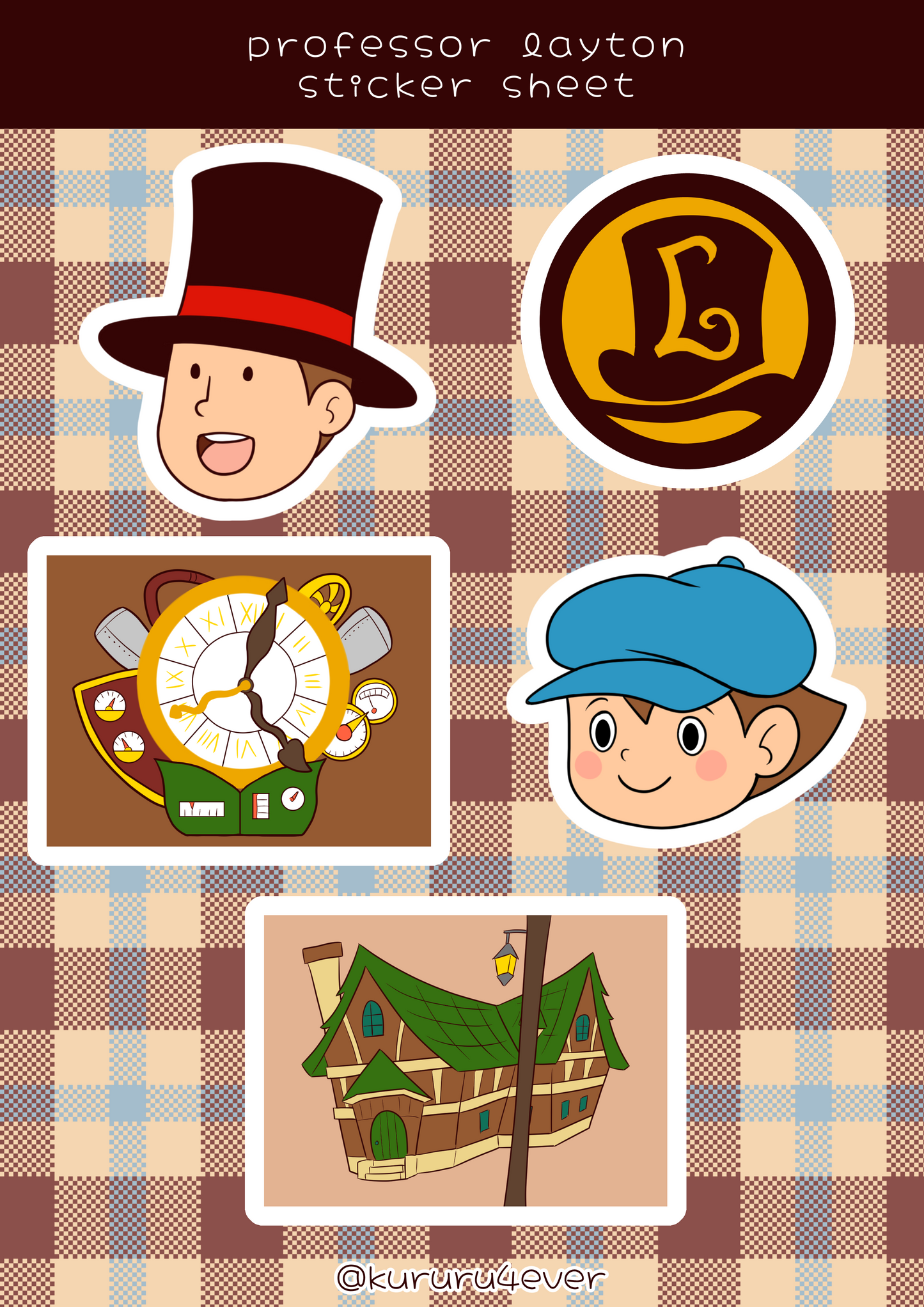 Professor Layton Sticker Sheet