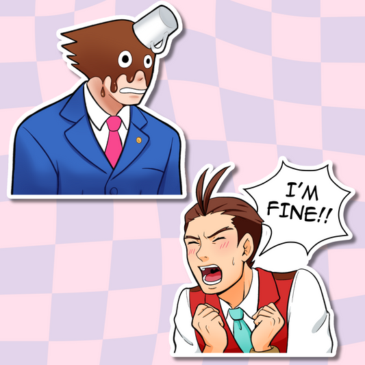 Phoenix Wright & Apollo Justice Stickers - Ace Attorney