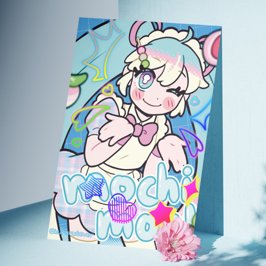 Mochi Mochi Miku A3 Poster with 3D Holographic Rainbow Foil