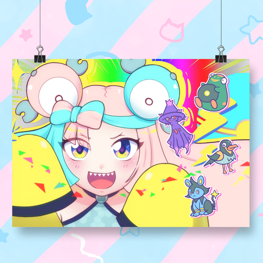 Iono A3 Poster with Holographic Rainbow Foil