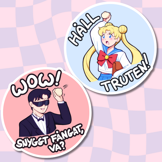 Sailor Moon Swedish Dub Stickers