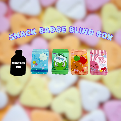 Snack Badges/Pins Mystery Box