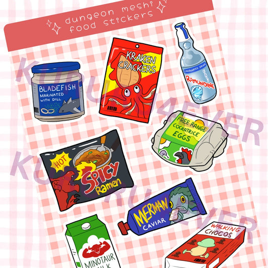 Delicious in Dungeon Monster Food Sticker Sheet