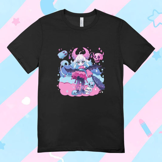 Limited Cute & Scary Demon Girl Shirt 100% Cotton