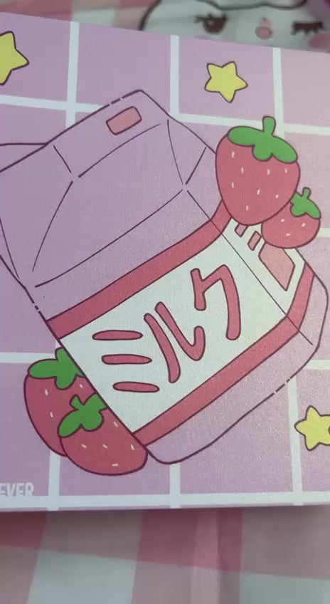Pearlescent Print Strawberry Milk