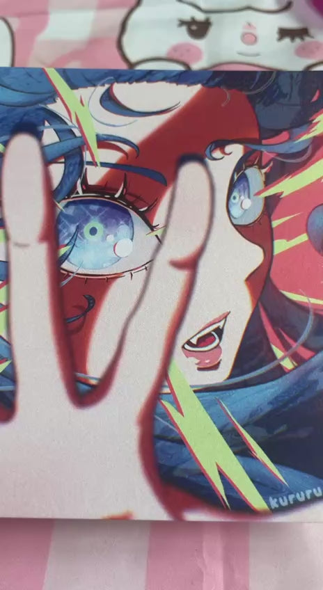 Pearlescent Print Blue Girl