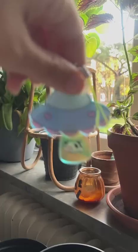 UFO Holographic Dangling Keychain